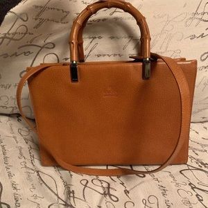 Gucci satchel with bamboo handles